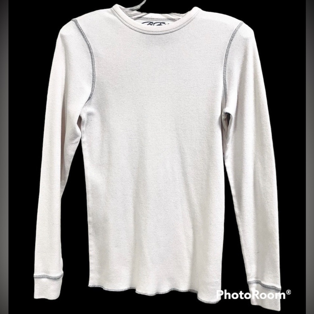 BOYS Bc Ethic off white thermal shirt.